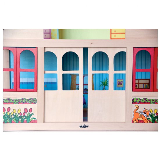 Голяма дървена къща за кукли - Вероника