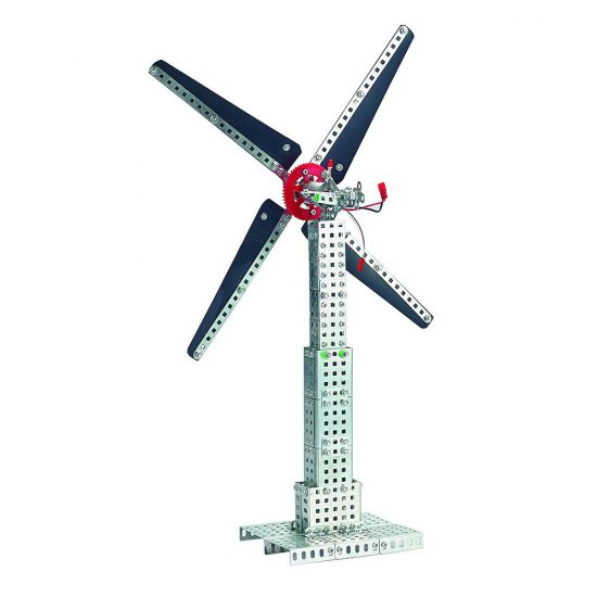 Метален конструктор, Profi Seria, Соларен вятърен генератор, с LED светлини