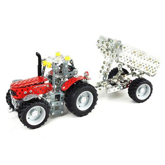 Метален конструктор със соларна батерия, Самолет, 129 части, Micro Series