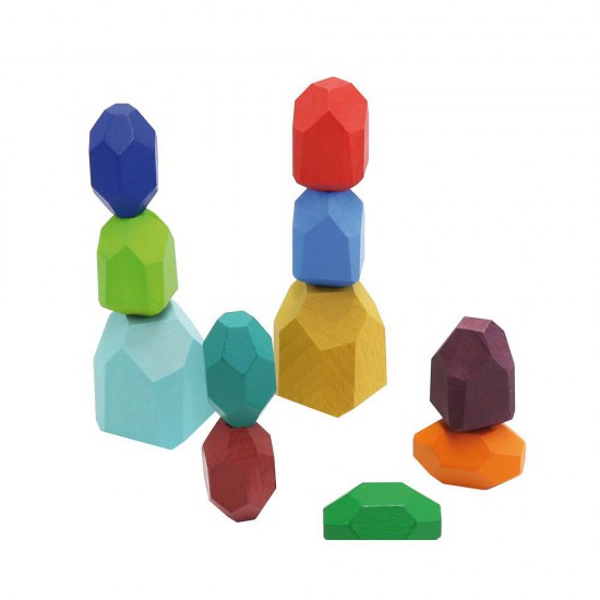 Дървени камъчета за баланс и строене на кули