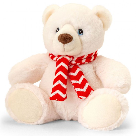 Keeleco, Екологична играчка, Полярна мечка с шалче, 20 см, Keel Toys