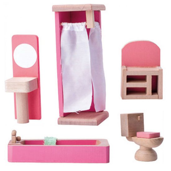 Дървена къща с обзавеждане и кукли - вила Вистерия