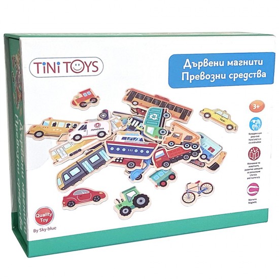 Tini Toys, Дървени магнити, Превозни средства