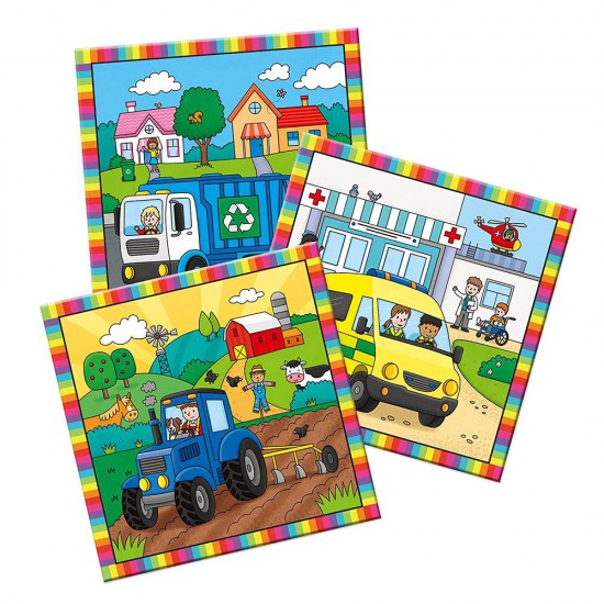 Galt Toys, Бебешка книжка за рисуване с вода, превозни средства