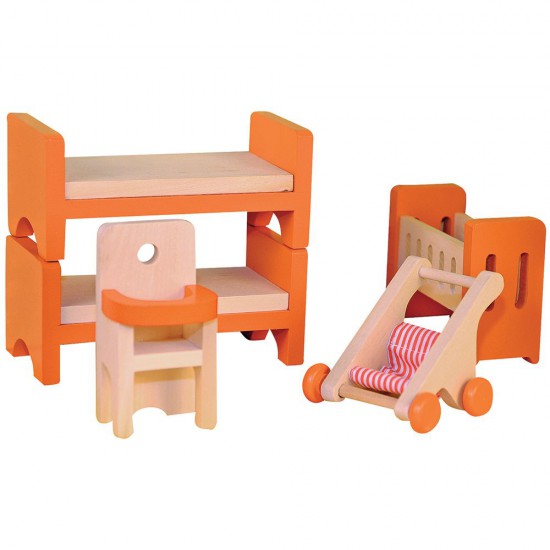 Дървена детска стая за кукли