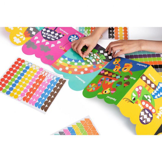 Tooky Toy, Дидактическа игра, Животни - картини с геометрични стикери