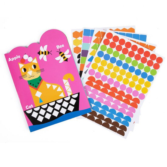 Tooky Toy, Дидактическа игра, Животни - картини с геометрични стикери