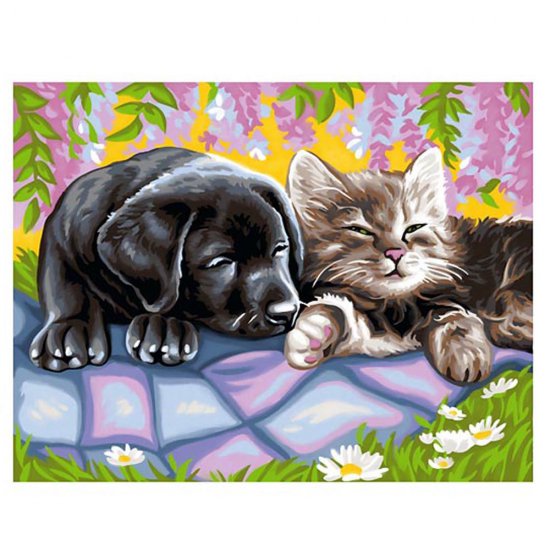 Рисуване по номера - голям размер, Нови приятели