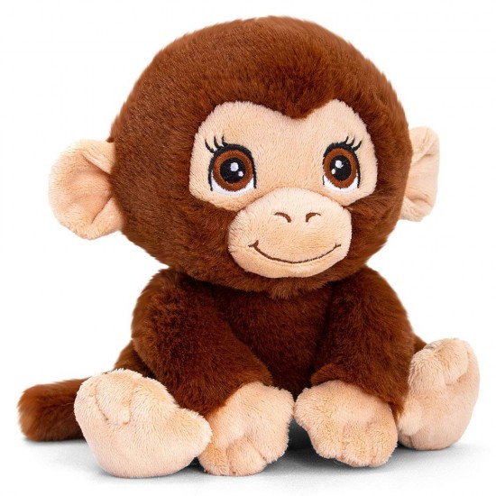 Keel Toys, Маймунка, екологична плюшена играчка от серията Keeleco, 16 см