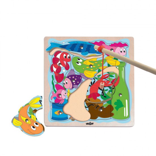 Дървен риболов - цветен