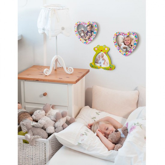 Дървени мъниста за нанизване, Голямо розово сърце