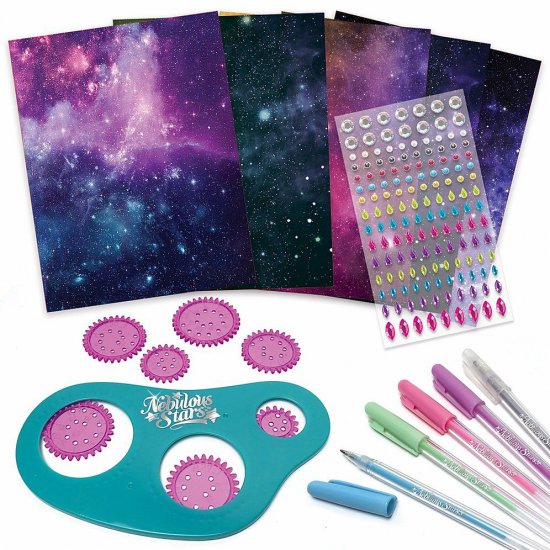 Творчески комплект със шаблони и стикери, Звездно небе