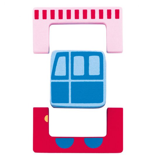 Дървен пъзел-сортер с форми