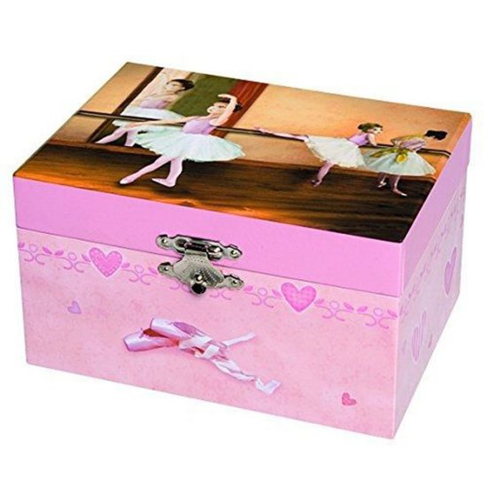 Дървена музикална кутия за бижута, Балерина