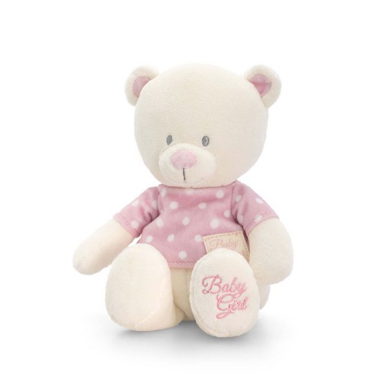 Бебешко плюшено мече с тениска, Синьо, 17 см