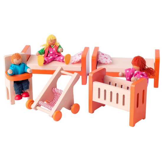 Дървена детска стая за кукли