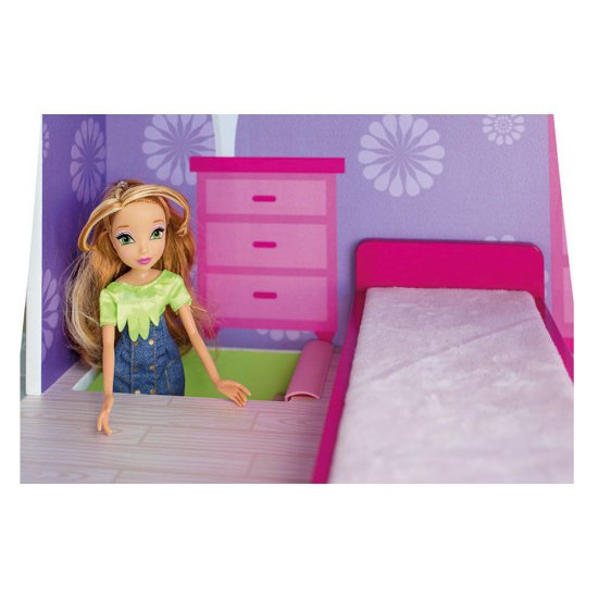 Голяма дървена къща за кукли с обзавеждане, Прованс