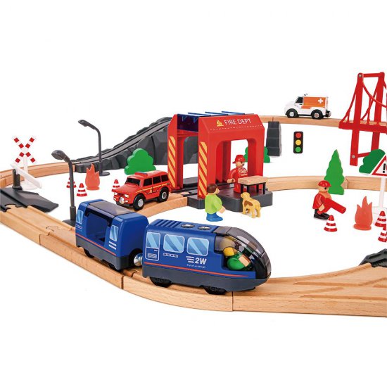 Tooky Toy, Дървено влакче с релси и спасителни коли