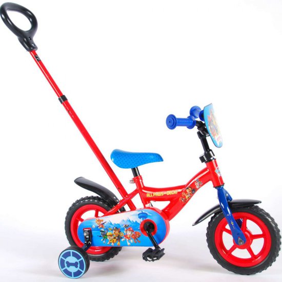Велосипед с родителски контрол и помощни колела, Paw Patrol, 10 инча