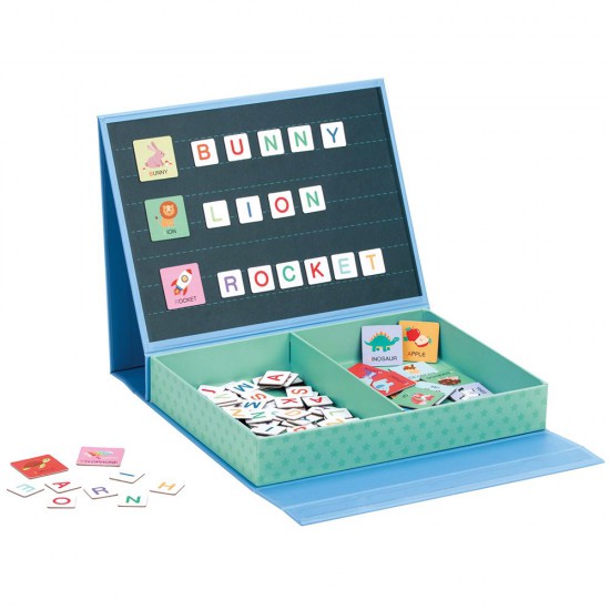 Lelin Toys, Магнитна книга-куфар, Букви, срички и думи на английски език