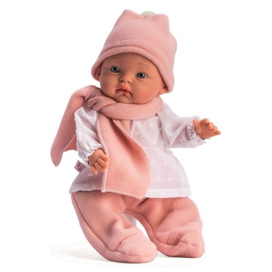 Asi, Кукла-бебе Алекс, с розови ританки, шалче и шапка