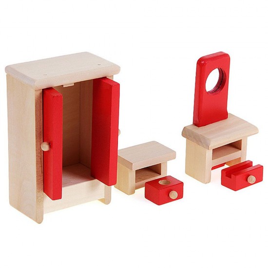 Дървена спалня за кукли