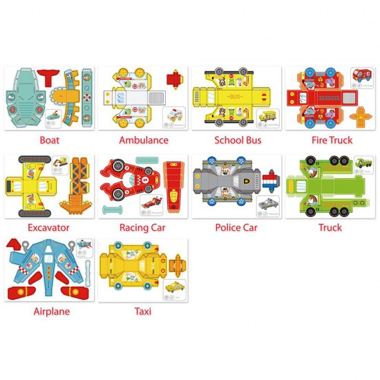 Tooky Toy, Комплект 3D оригами, Транспорт