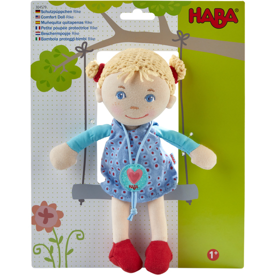 Мека парцалена кукла с медальон, Рике, 20 см