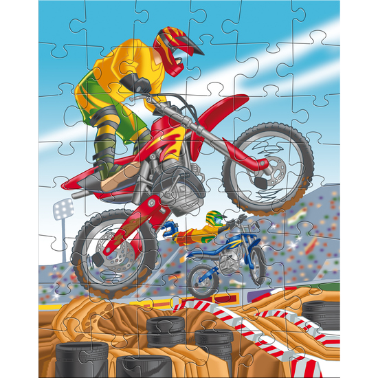 Детски пъзел 3 в 1, Мотори и бързи скорости