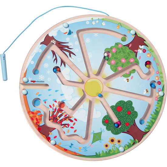 Дървени магнитни лабиринти, 3 броя - Сезони, вода и пчели