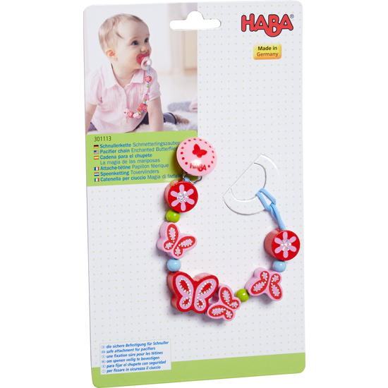 Дървен щипка / клипс за биберон, Пеперуди