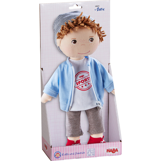 Мека парцалена кукла момче, Арне, 30 см